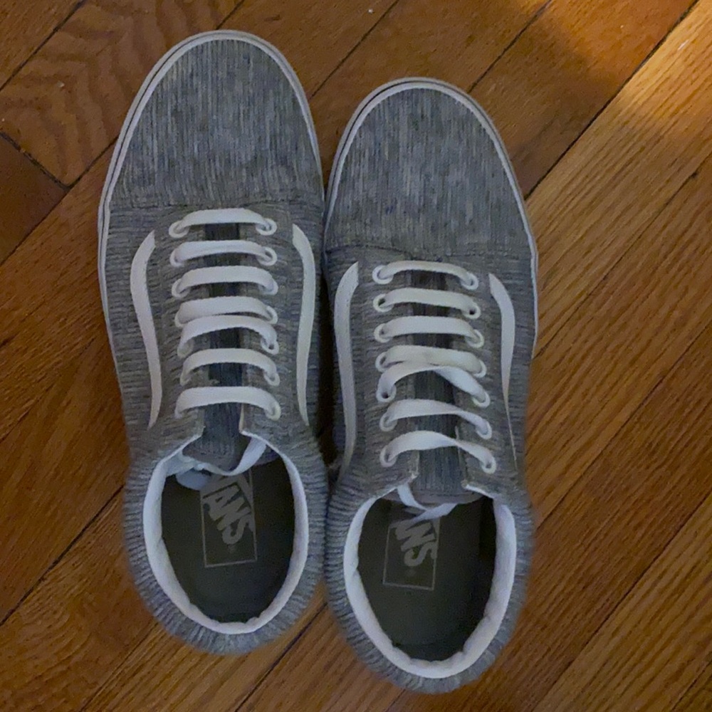 Gray corduroy vans